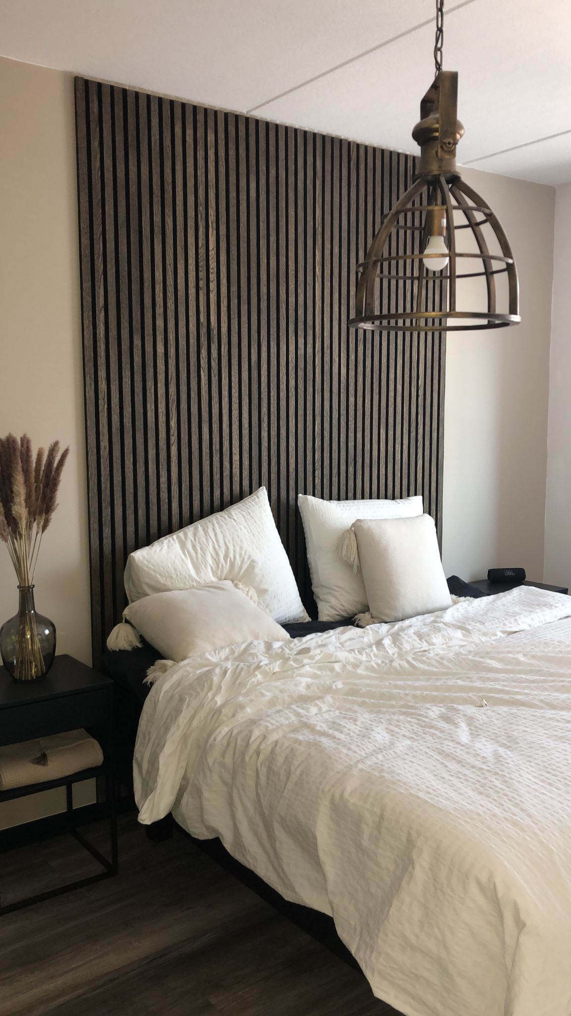 Eiken Wandpaneel Houtskool zwart - 240 x 60 cm