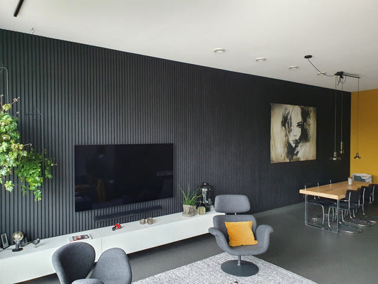 Eiken Wandpaneel Matt Zwart - 240 x 60 cm